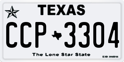 TX license plate CCP3304