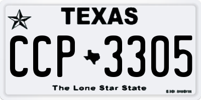 TX license plate CCP3305