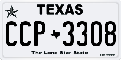 TX license plate CCP3308