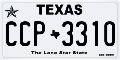 TX license plate CCP3310