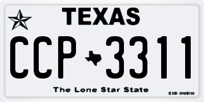 TX license plate CCP3311