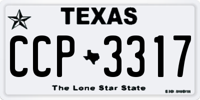 TX license plate CCP3317