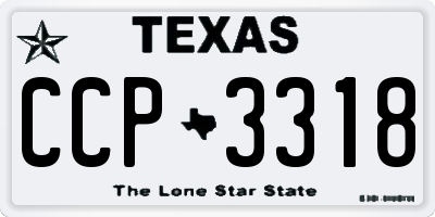 TX license plate CCP3318