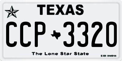 TX license plate CCP3320