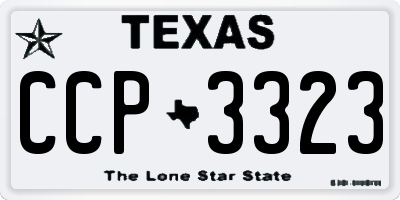 TX license plate CCP3323