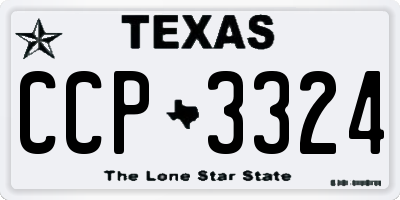 TX license plate CCP3324