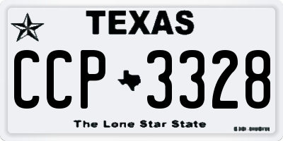 TX license plate CCP3328