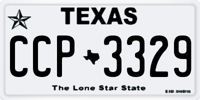 TX license plate CCP3329