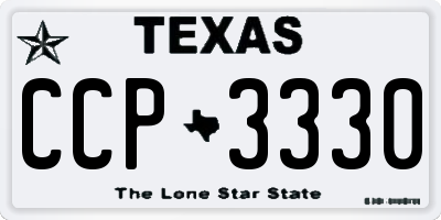 TX license plate CCP3330