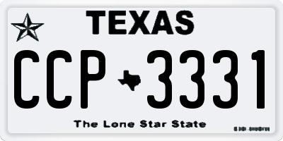 TX license plate CCP3331