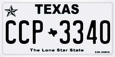TX license plate CCP3340