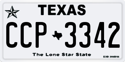TX license plate CCP3342