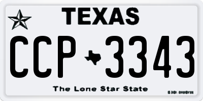 TX license plate CCP3343