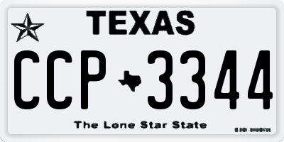 TX license plate CCP3344