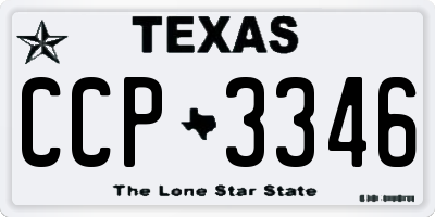 TX license plate CCP3346