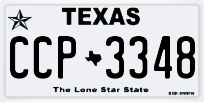 TX license plate CCP3348
