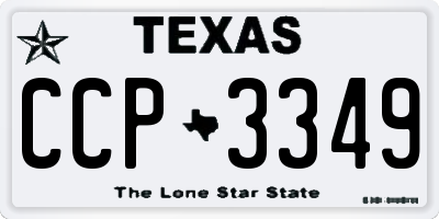 TX license plate CCP3349