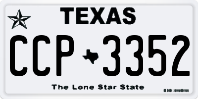 TX license plate CCP3352