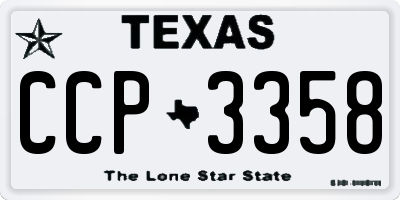 TX license plate CCP3358