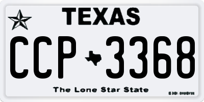 TX license plate CCP3368