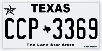 TX license plate CCP3369