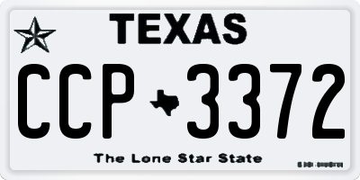 TX license plate CCP3372