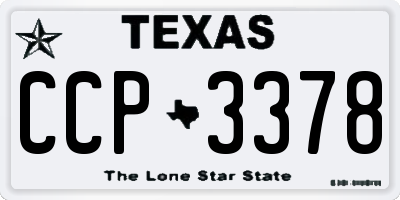 TX license plate CCP3378