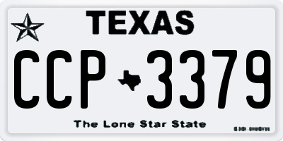 TX license plate CCP3379