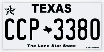 TX license plate CCP3380