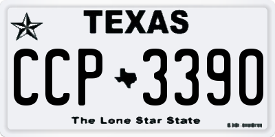 TX license plate CCP3390