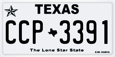 TX license plate CCP3391