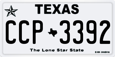 TX license plate CCP3392