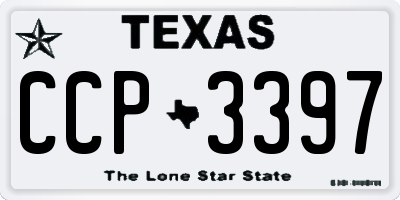 TX license plate CCP3397