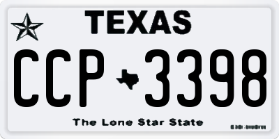 TX license plate CCP3398