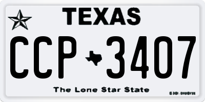 TX license plate CCP3407