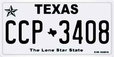 TX license plate CCP3408