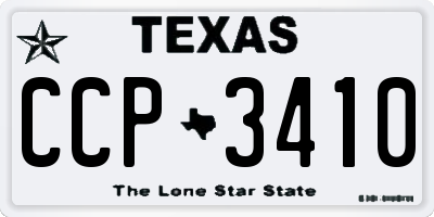 TX license plate CCP3410