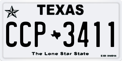 TX license plate CCP3411
