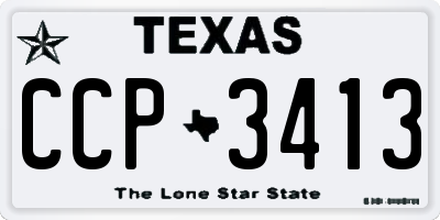TX license plate CCP3413