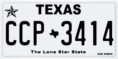 TX license plate CCP3414