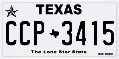 TX license plate CCP3415