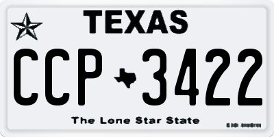 TX license plate CCP3422