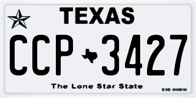 TX license plate CCP3427