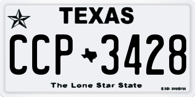 TX license plate CCP3428