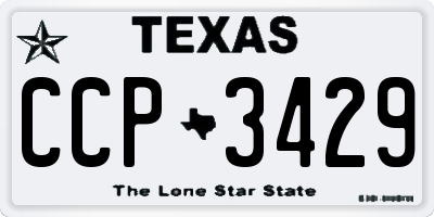 TX license plate CCP3429