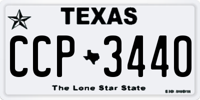 TX license plate CCP3440