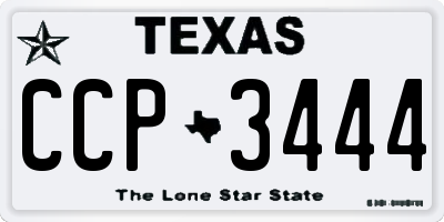 TX license plate CCP3444