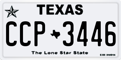 TX license plate CCP3446
