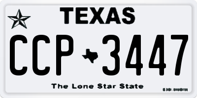 TX license plate CCP3447