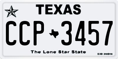 TX license plate CCP3457